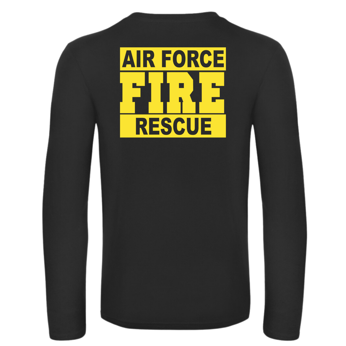 Bomulds T-shirt Langærmet - Air Force Fire and Rescue - SponsorWorld