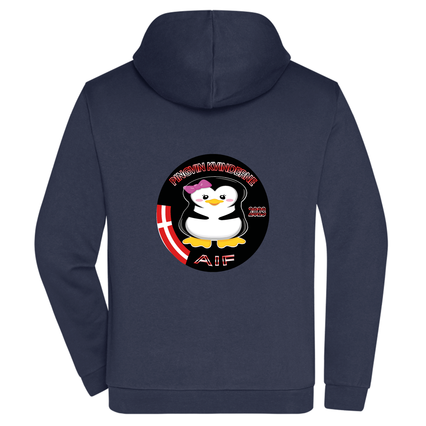Bomulds Hoodie ZIP - Voksen - pingvin kvinderne - SponsorWorld