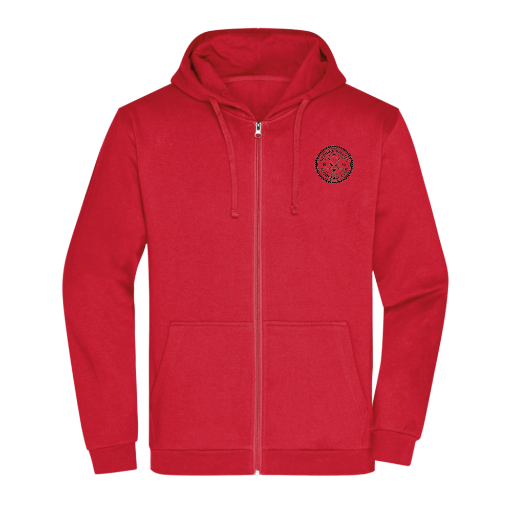 Bomulds Hoodie ZIP - Voksen - Herning Pirates Floorball Club - SponsorWorld