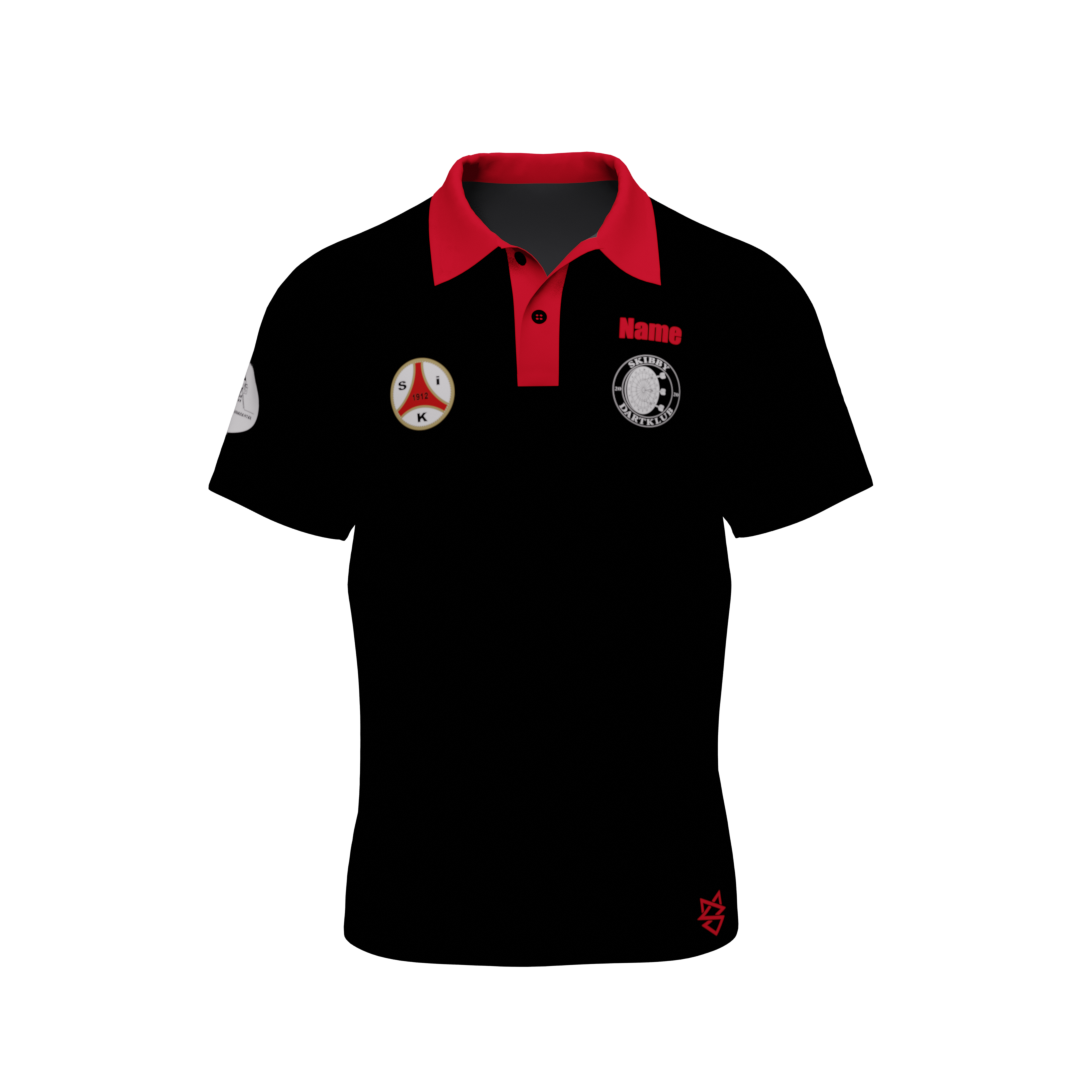 Bomulds Polo m. rød krave - Skibby Dart