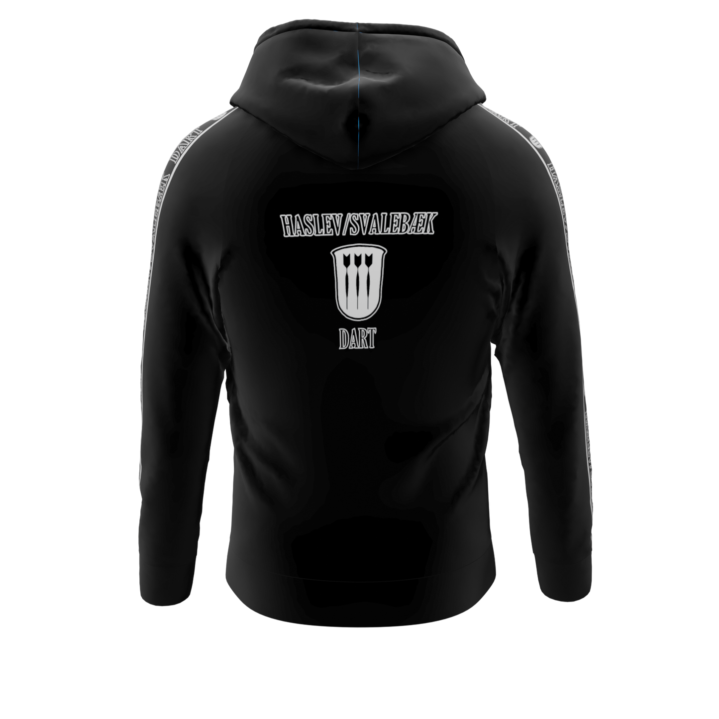 Bomulds Hoodie ZIP - Stripe ID - Voksen - Haslev-Svalebæk Dart - SponsorWorld