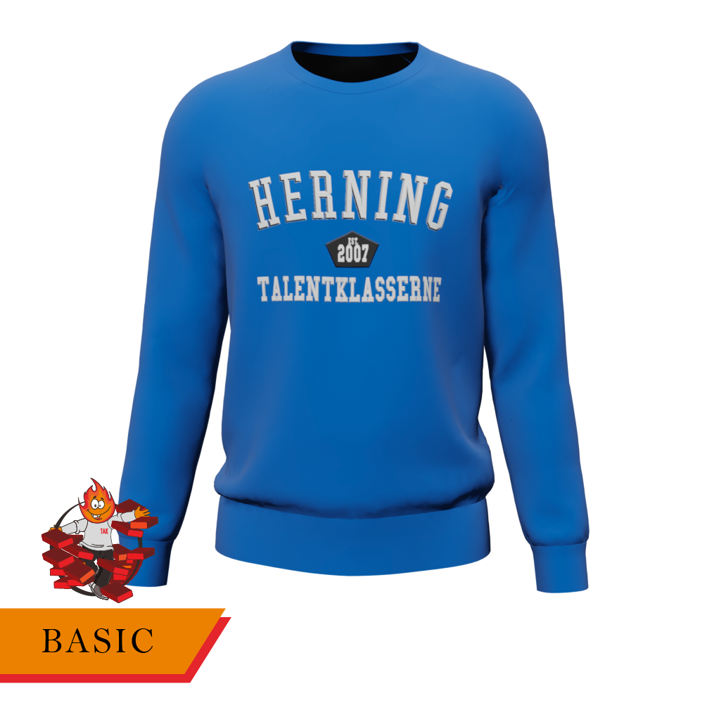 Basic - Sweater blå/hvid - SponsorWorld