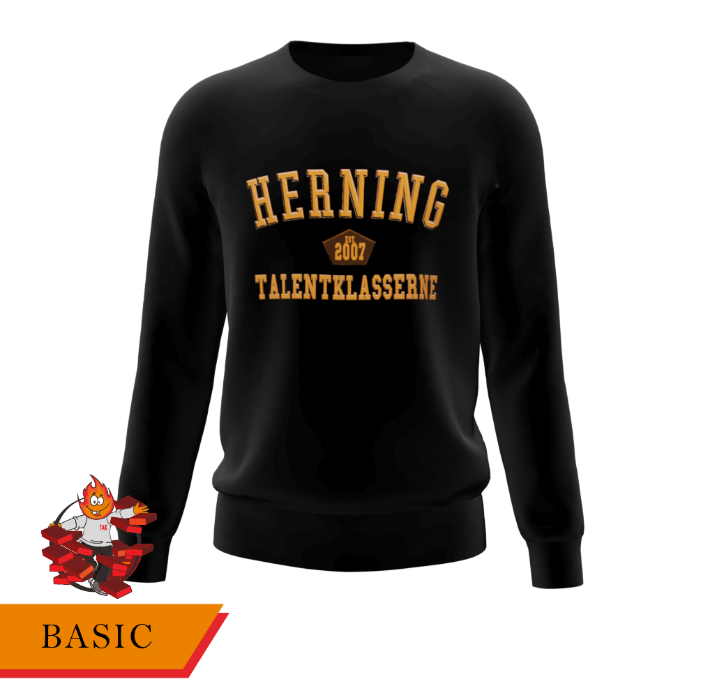 Basic - Sweater Sort/orange - SponsorWorld