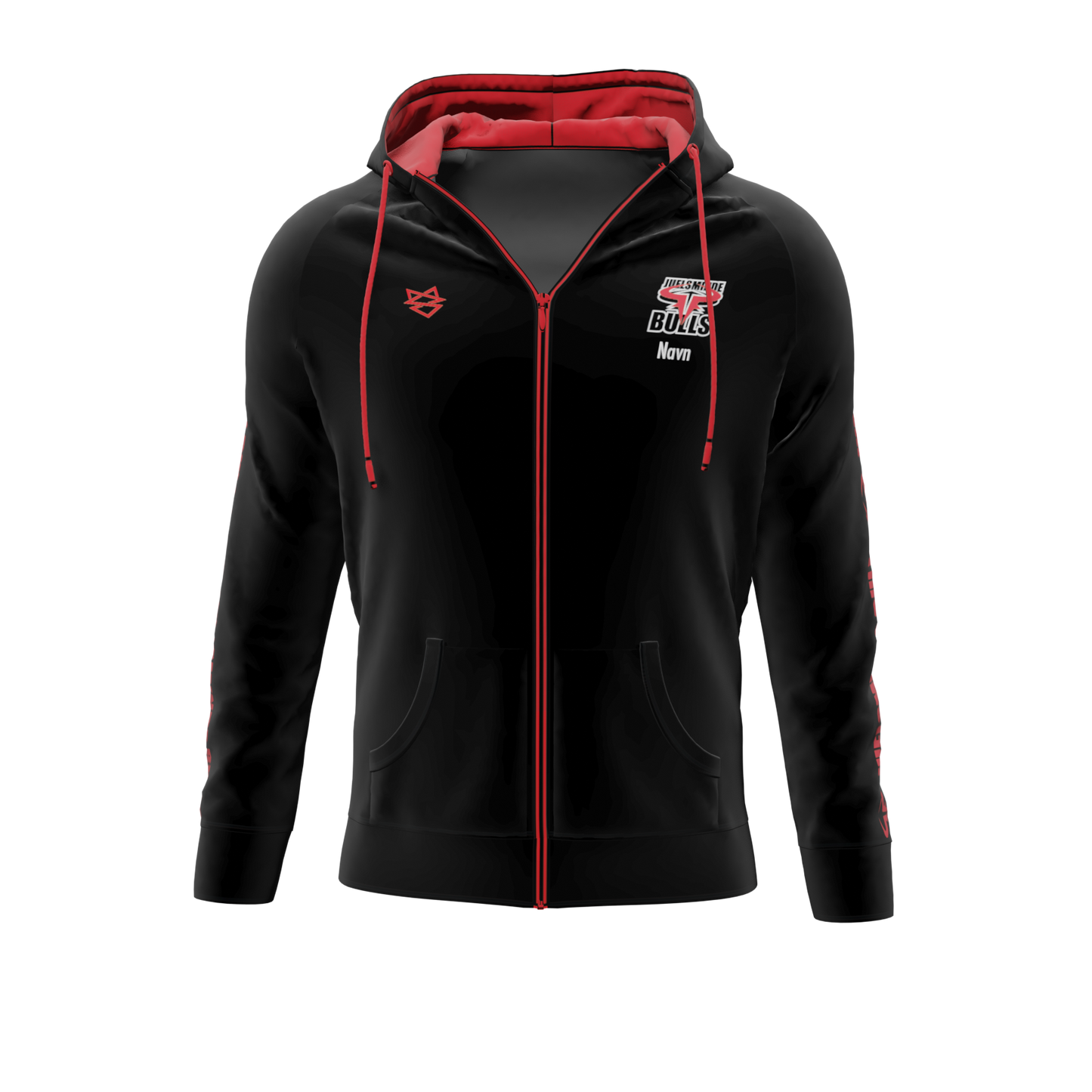 Bomulds Hoodie ZIP - Juelsminde Bulls - SponsorWorld