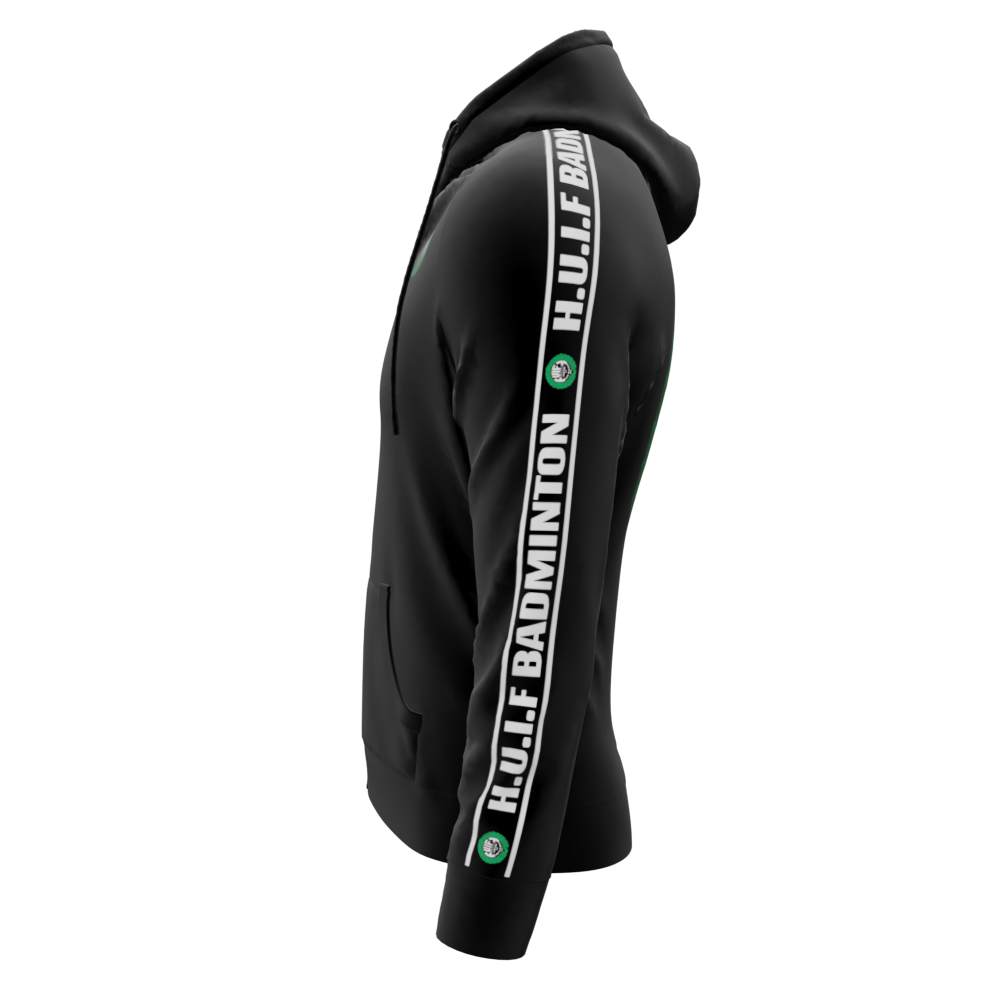 Bomulds Hoodie m. Lynlås - H.U.I.F Badminton