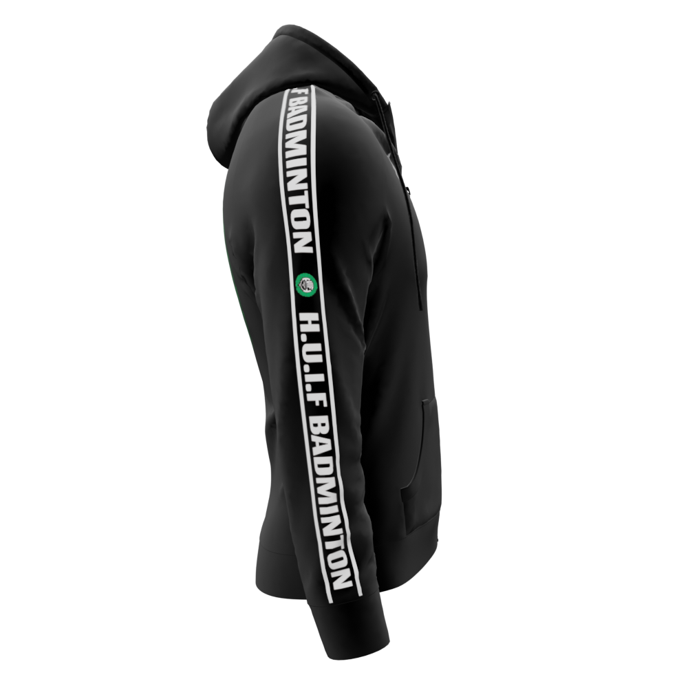 Bomulds Hoodie m. Lynlås - H.U.I.F Badminton