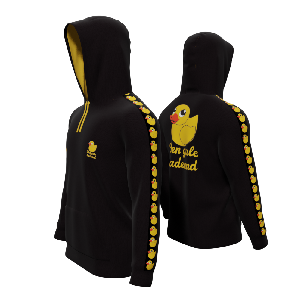 Bomulds Hoodie - Den Gule Badeand - SponsorWorld