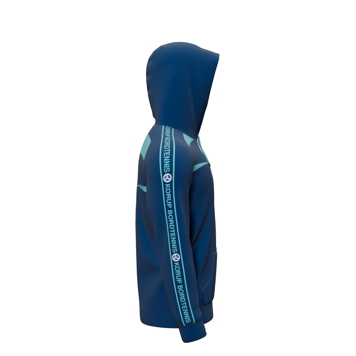 Hoodie med stripe - Korup Bordtennis Klub