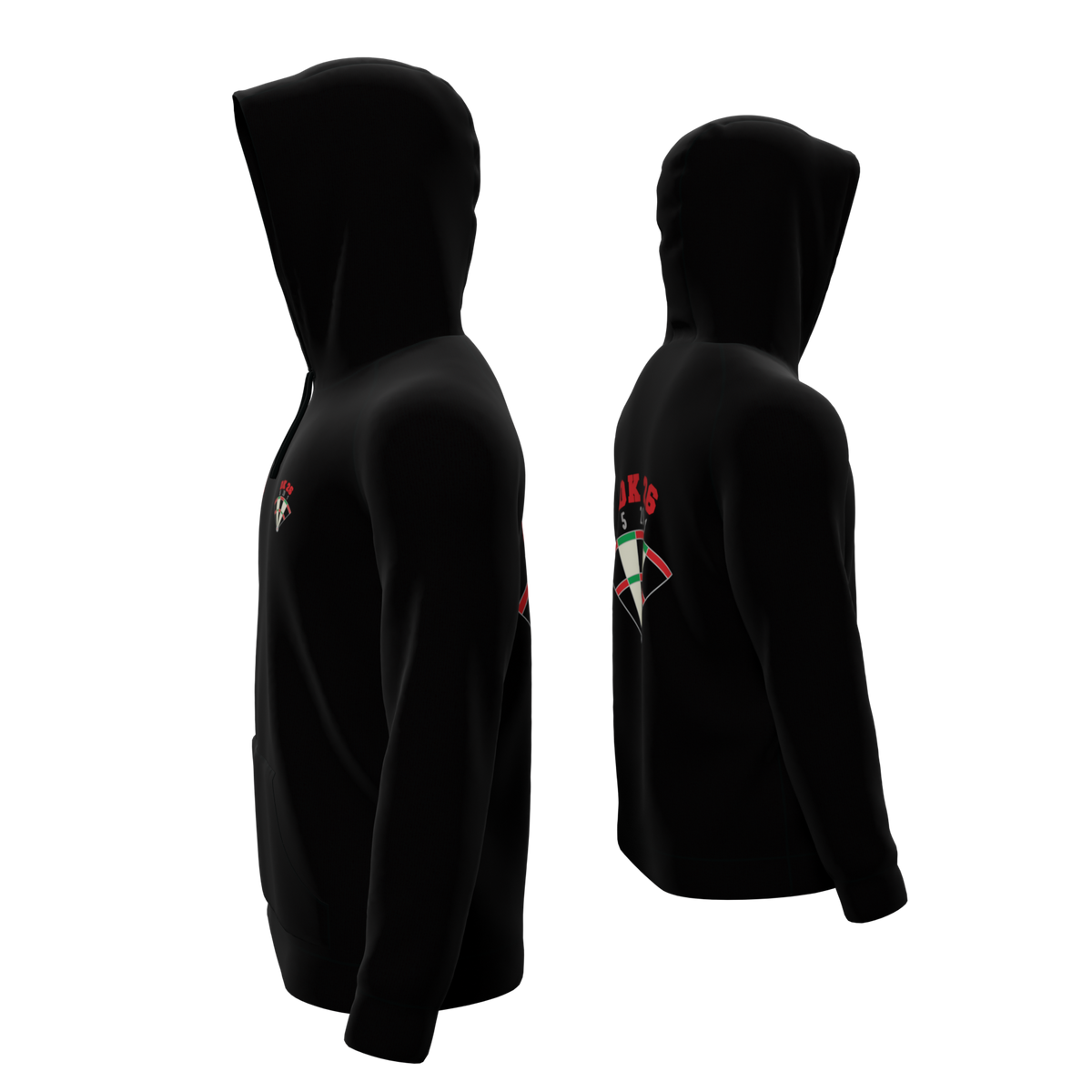 Bomulds Hoodie - Dartklubben DK26 Hvidovre