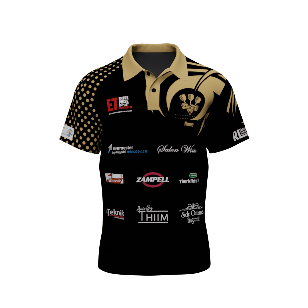 Polo m. sponsorater - Sdr. Omme Dart