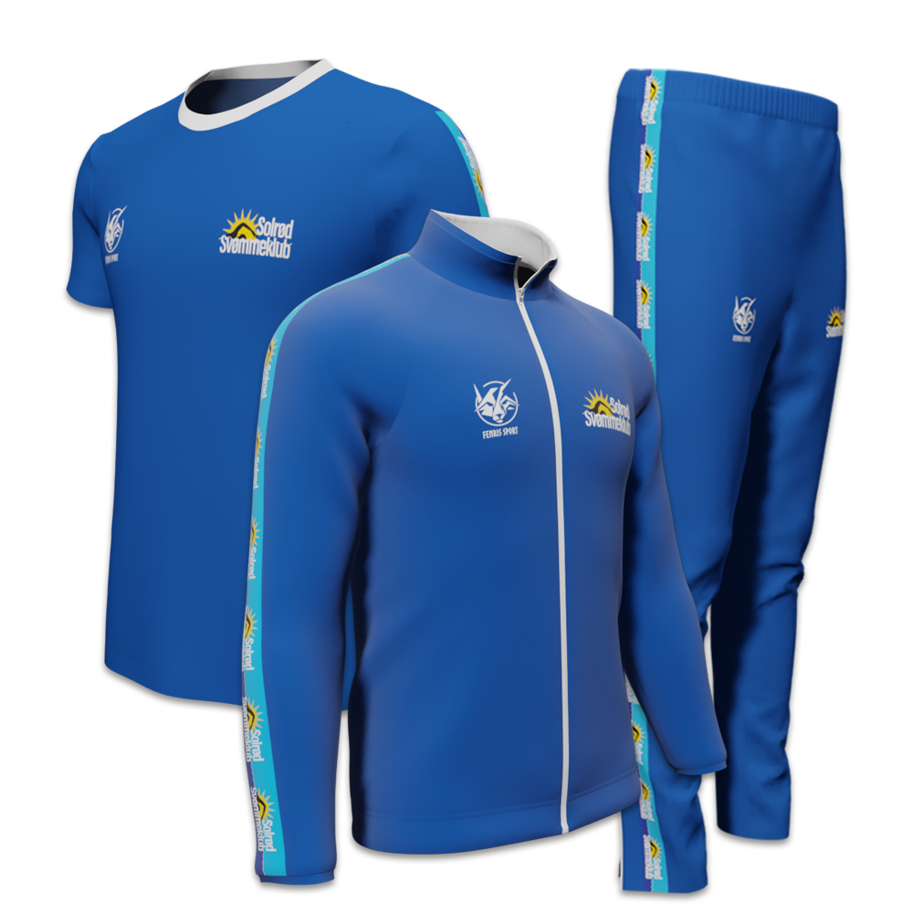 Bomulds pakke 2: T-Shirt + Zip Cardigan + Bukser - Solrød Svømmeklub