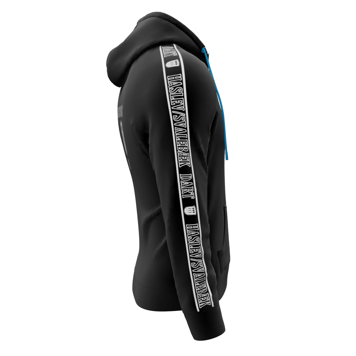 Bomulds Hoodie ZIP - Stripe ID - Voksen - Haslev-Svalebæk Dart - SponsorWorld