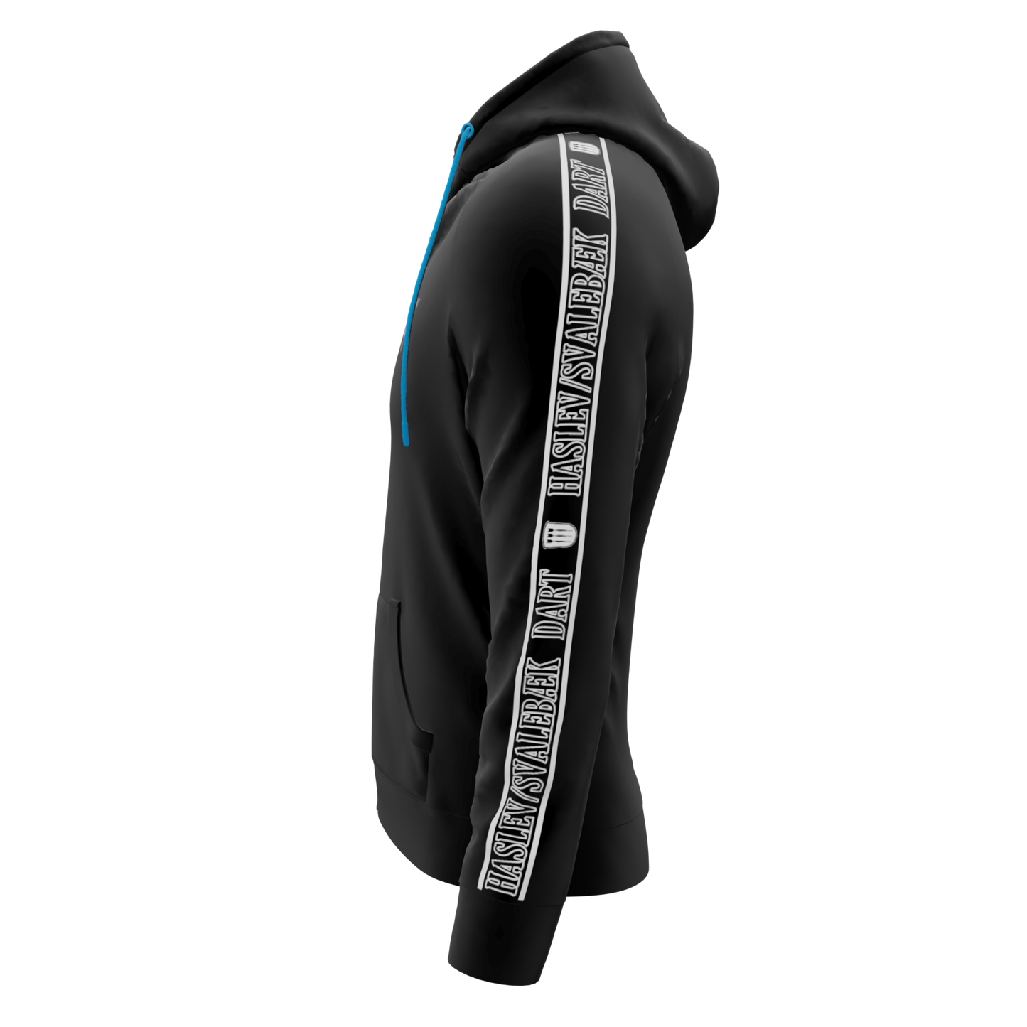 Bomulds Hoodie ZIP - Stripe ID - Voksen - Haslev-Svalebæk Dart - SponsorWorld