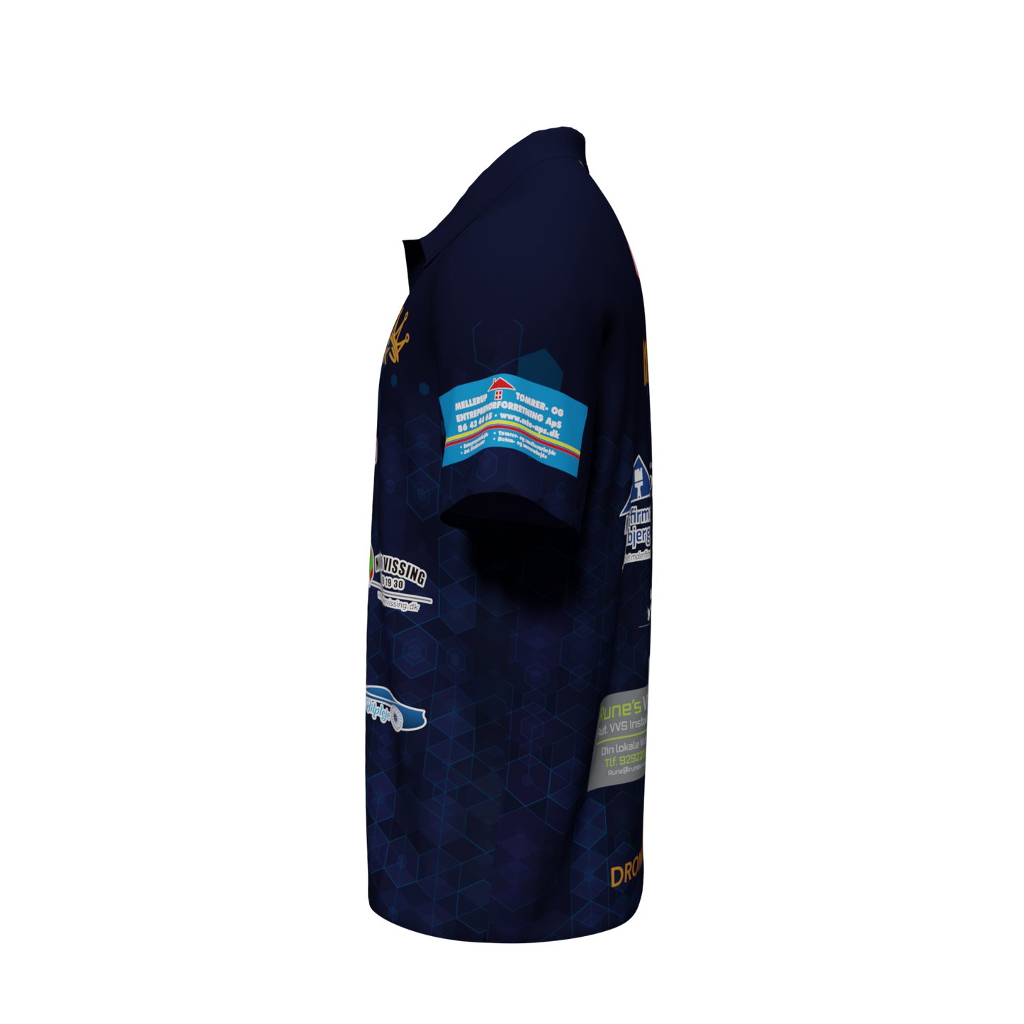 Specialdesignet Polo med logoer - Dronningborg Dart Klub - SponsorWorld