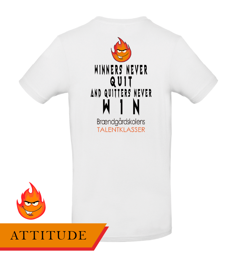 Attitude Tshirt Hvid - SponsorWorld