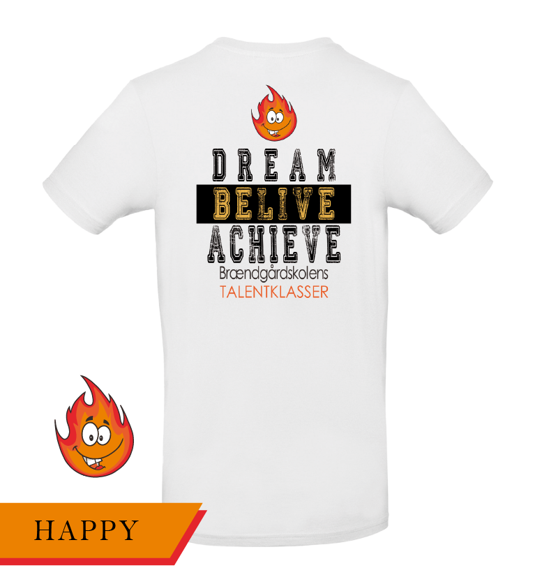 Happy Tshirt Hvid - SponsorWorld