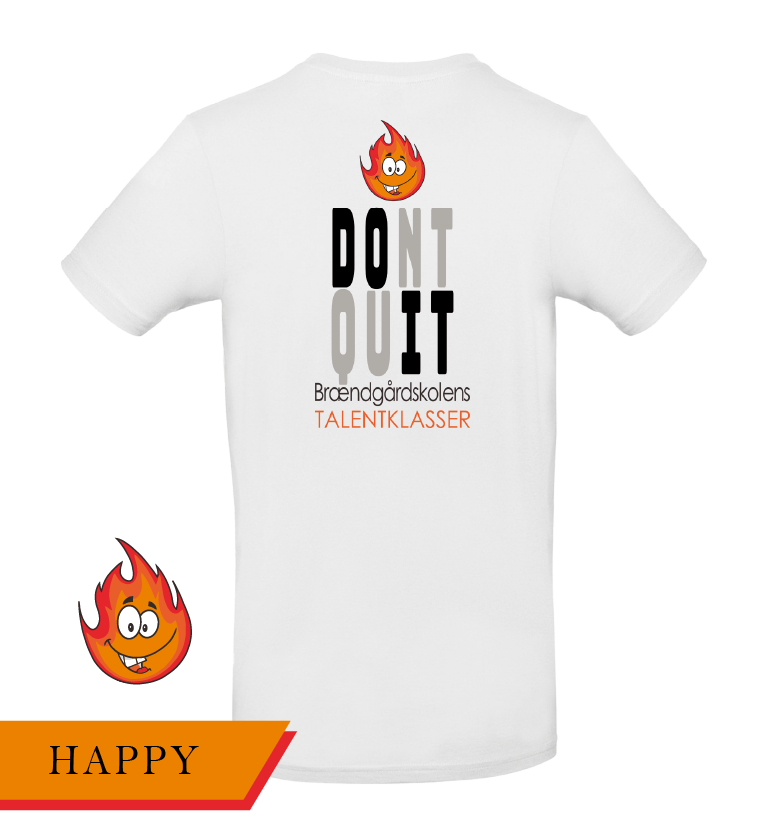 Happy Tshirt Hvid - SponsorWorld