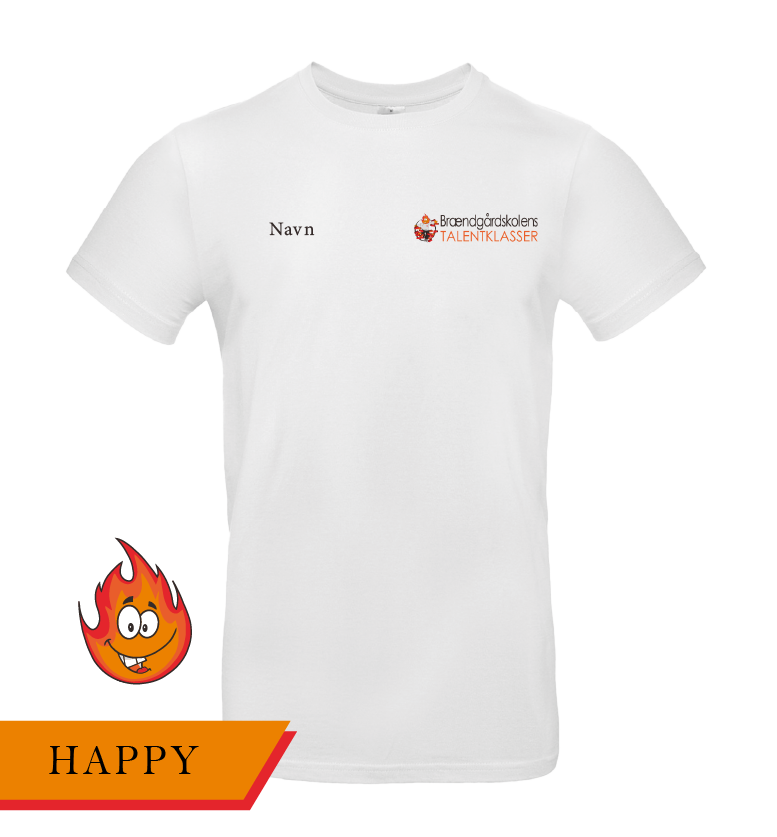 Happy Tshirt Hvid - SponsorWorld