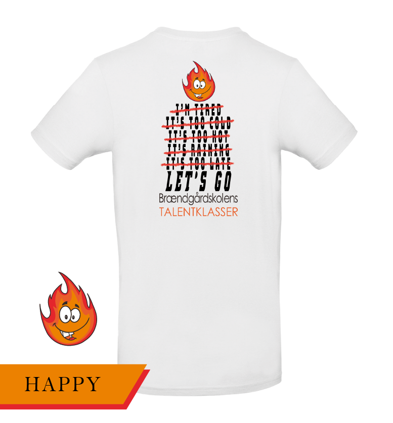 Happy Tshirt Hvid - SponsorWorld