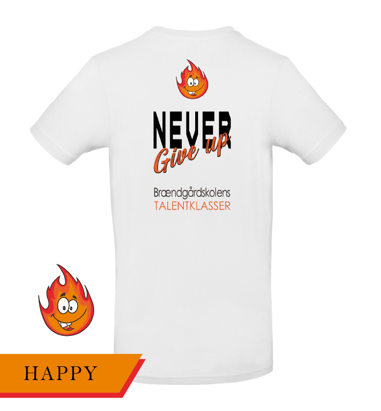 Happy Tshirt Hvid - SponsorWorld