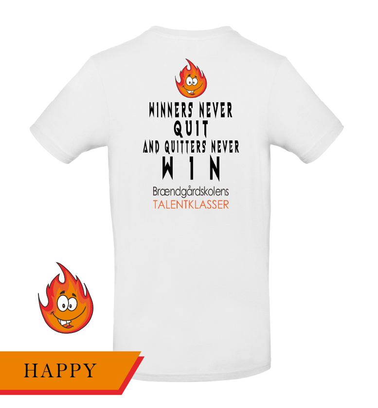 Happy Tshirt Hvid - SponsorWorld