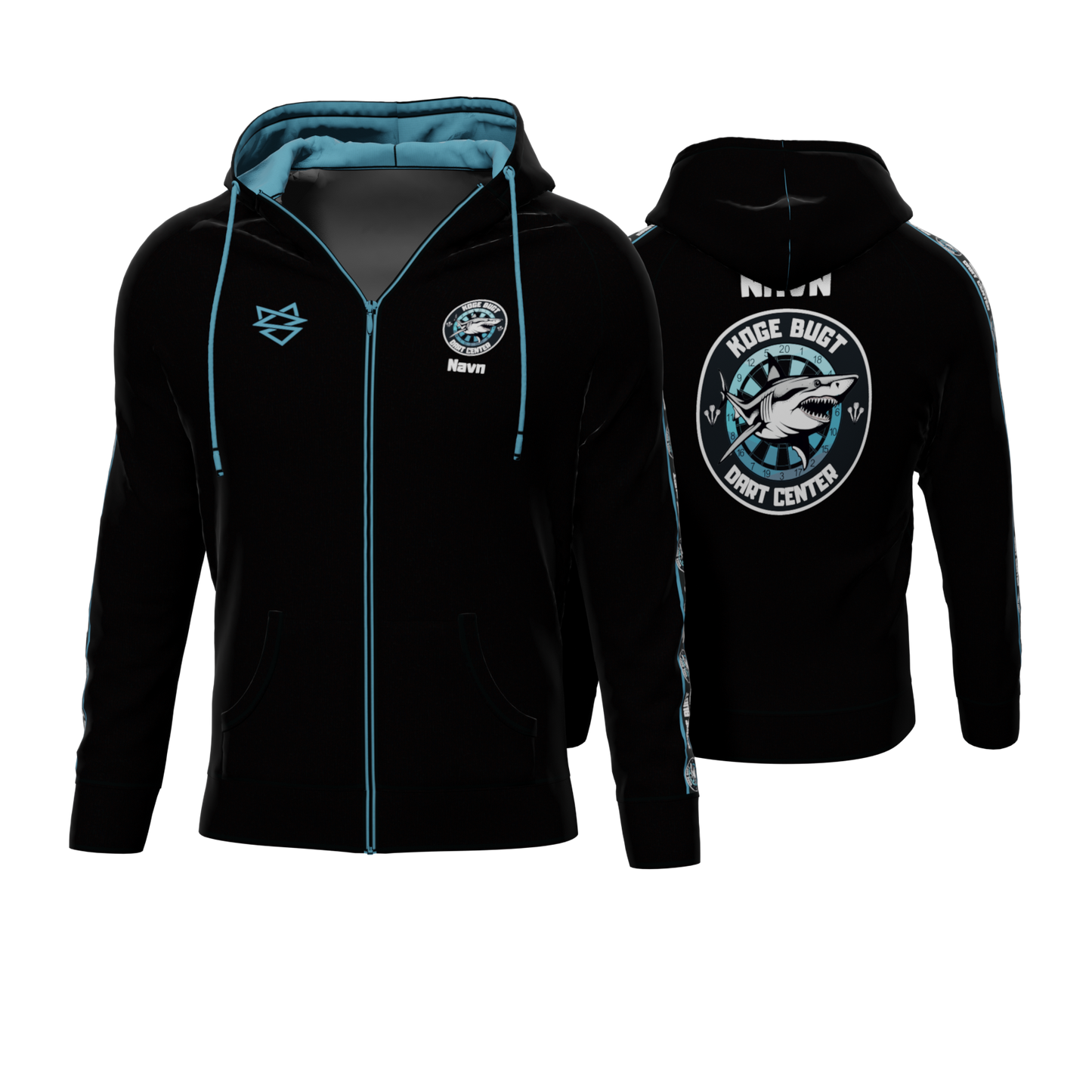 Bomulds Hoodie ZIP - Køge Bugt Dart