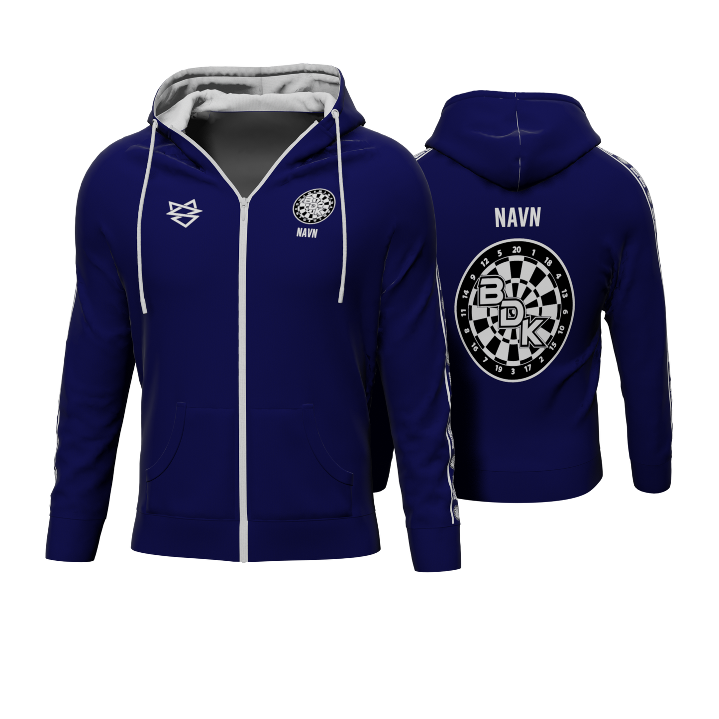 Bomulds Hoodie ZIP - Ballerup Dart Klub