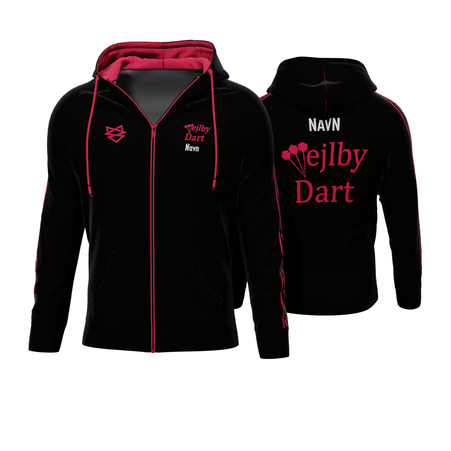 Cotton Hoodie ZIP - Adult - Vejlby Dart