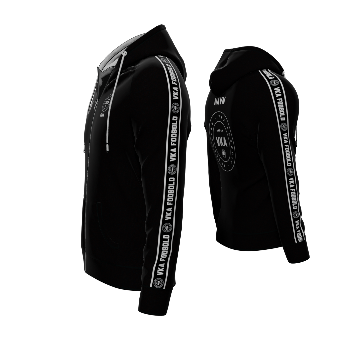 Bomulds Hoodie ZIP - VKA Fodbold