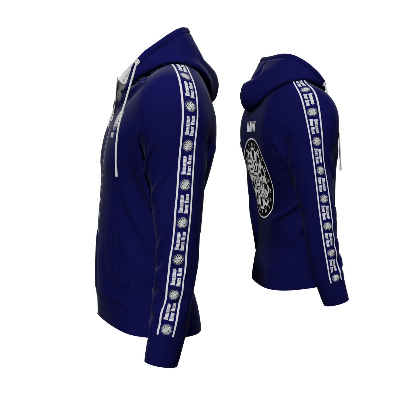 Bomulds Hoodie ZIP - Ballerup Dart Klub