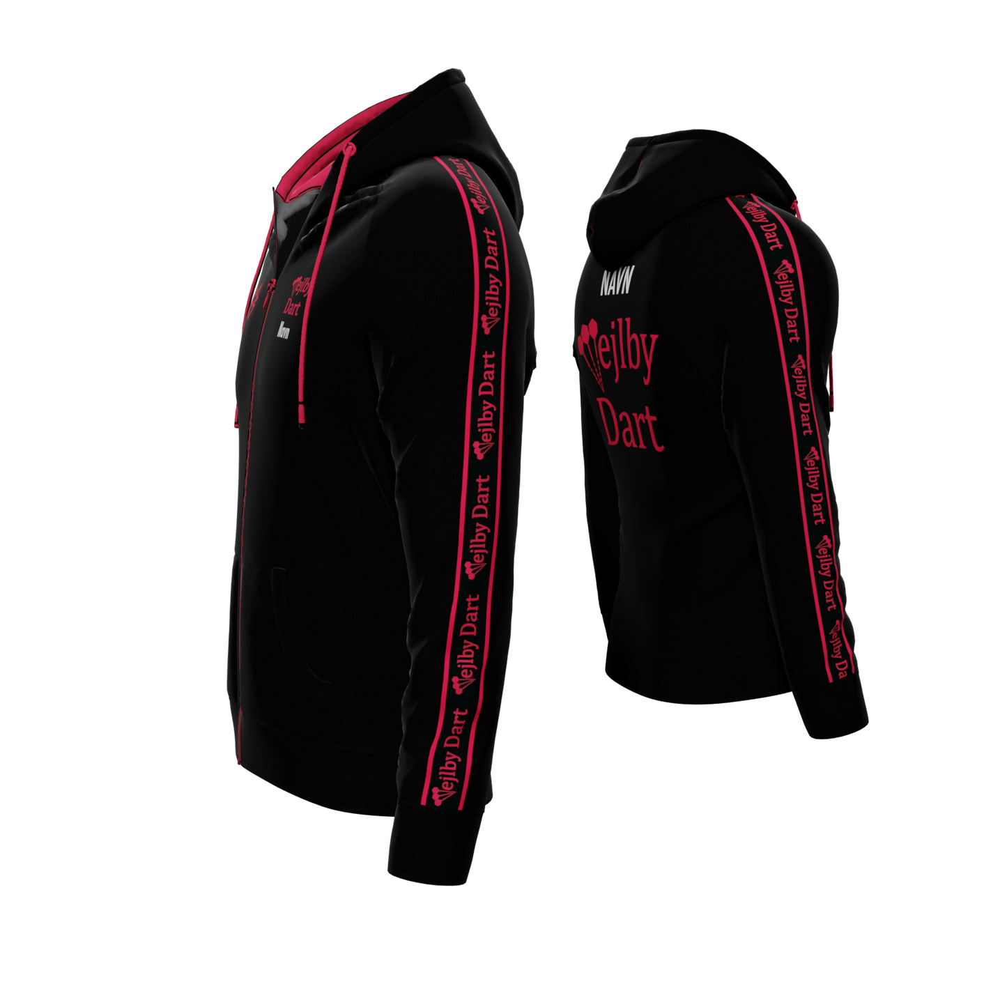Cotton Hoodie ZIP - Adult - Vejlby Dart