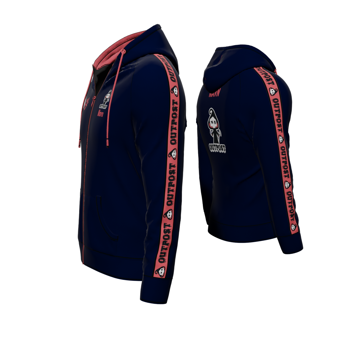 Bomulds Hoodie ZIP - Outpost Esport - SponsorWorld