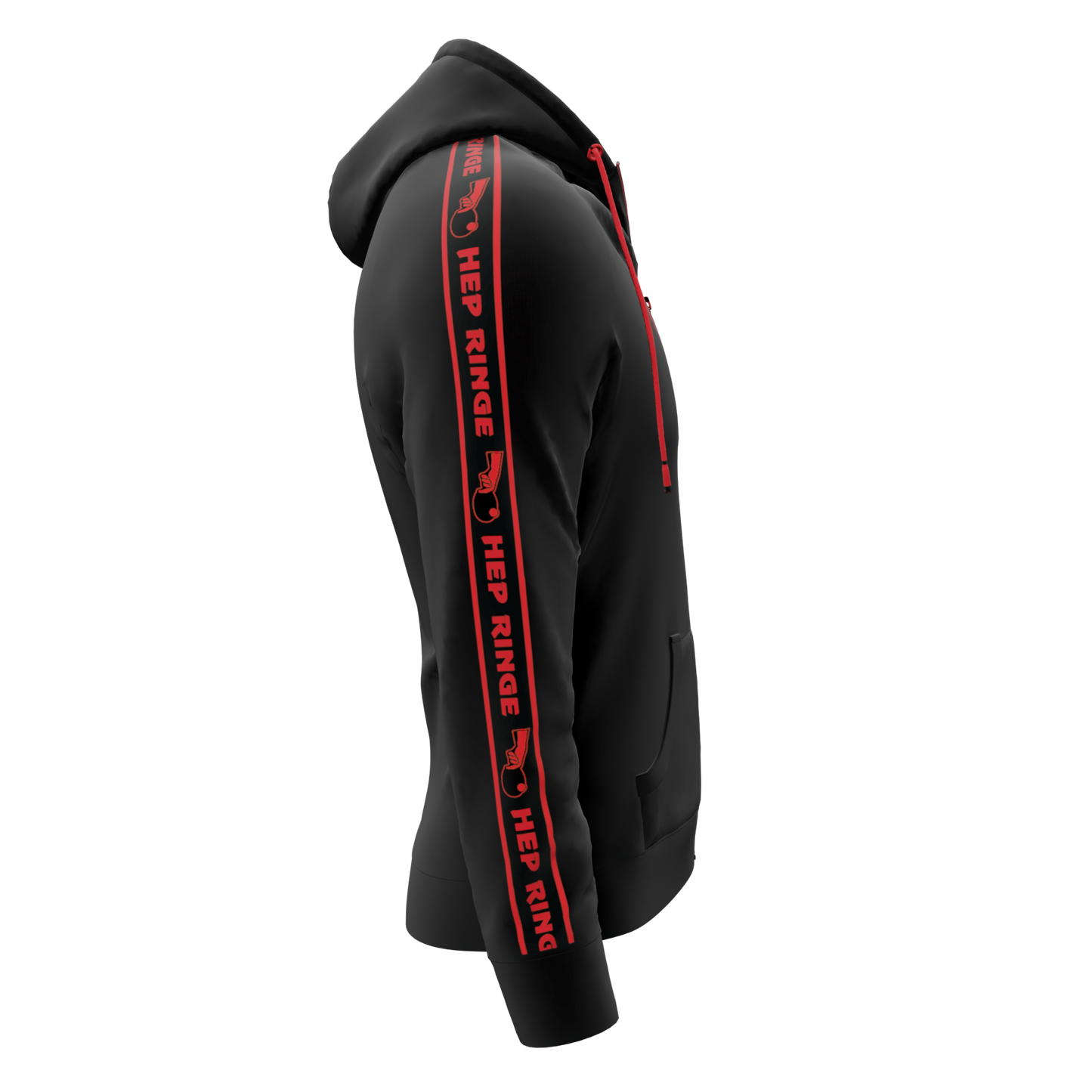 Bomulds Hoodie ZIP - HEP Ringe stripe