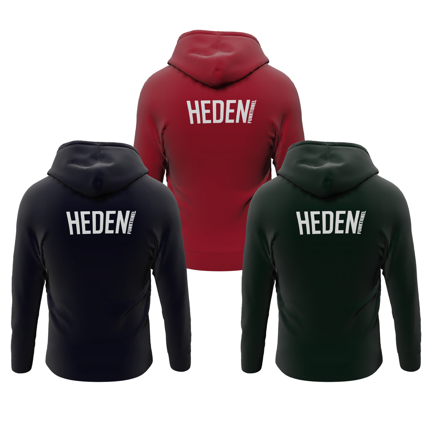 Bomulds Zip Hoodie - Heden Funktionel