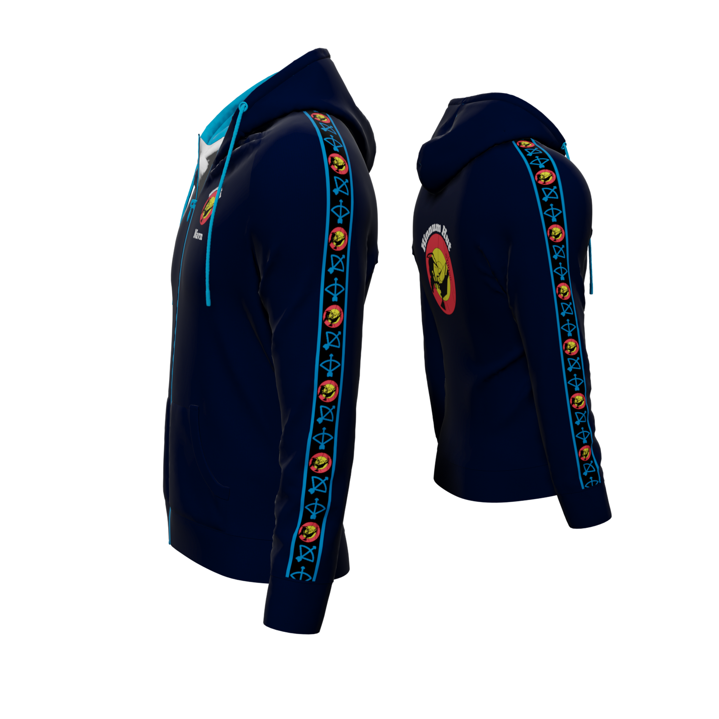 Bomulds Hoodie ZIP - Hinnumhut Bueskydning
