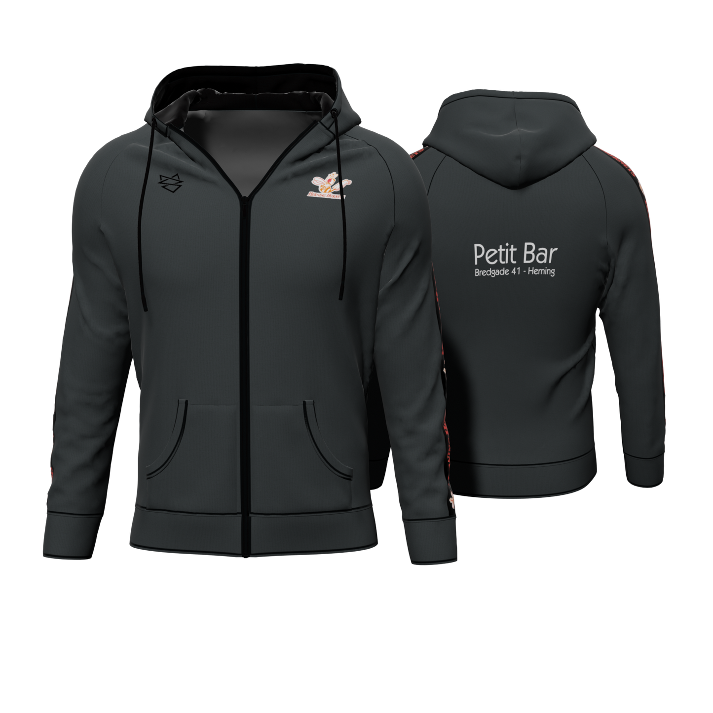 Bomulds Hoodie ZIP - Herning Hornets - SponsorWorld