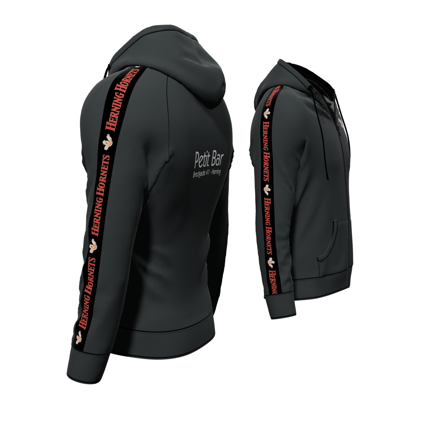 Bomulds Hoodie ZIP - Herning Hornets - SponsorWorld