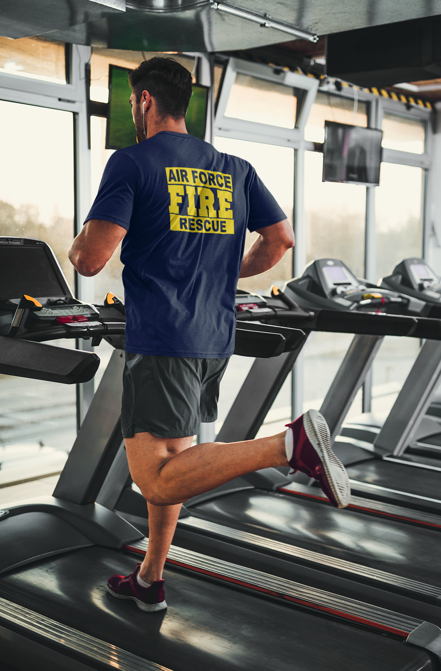 Cotton T-shirt logo on chest & back - Air Force Fire and Rescue