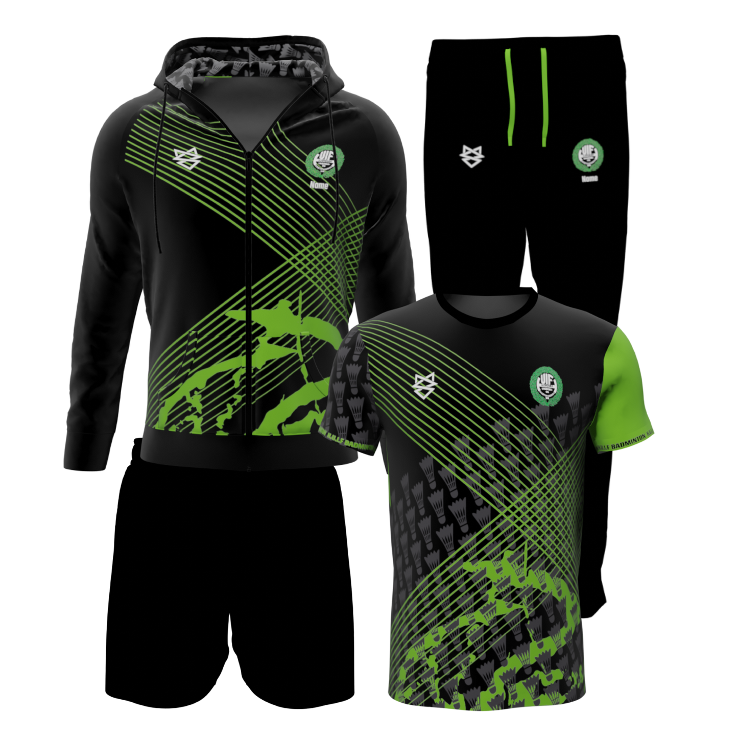 H.U.I.F Badminton - Zip hoodie klubpakke