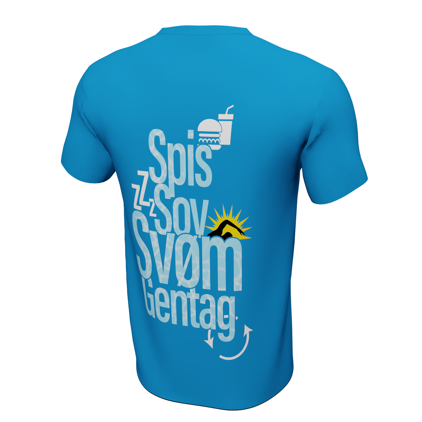 Cotton T-shirt - Eat-Sleep-Swim-Repeat - Solrød Swimming Club