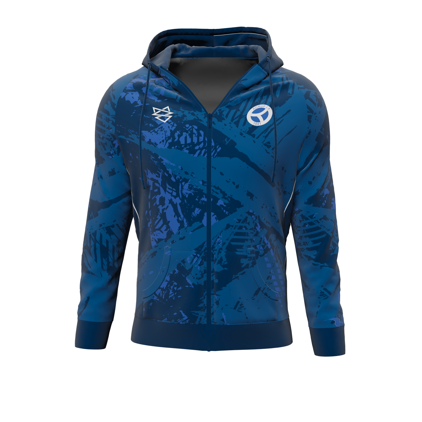Hoodie ZIP - Korup Bordtennis Klub - SponsorWorld