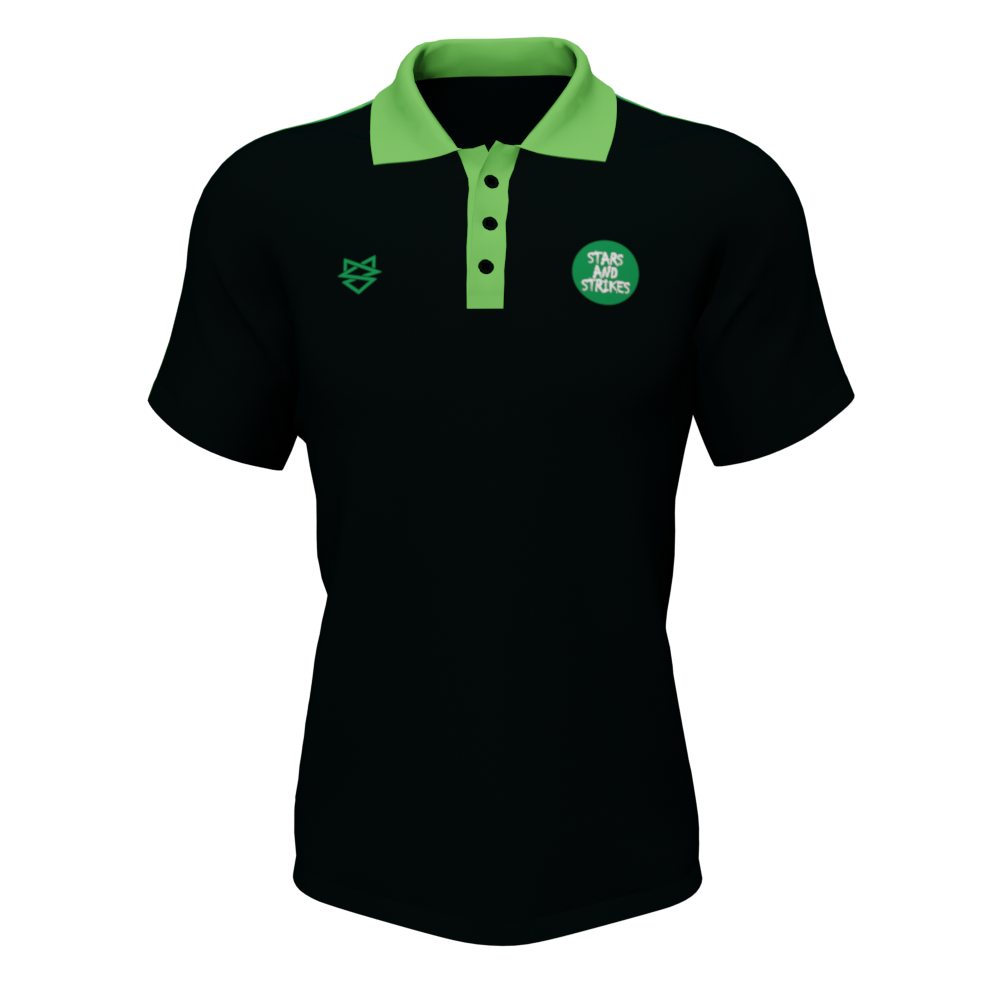 Bomulds Polo - Stars and Strikes - SponsorWorld