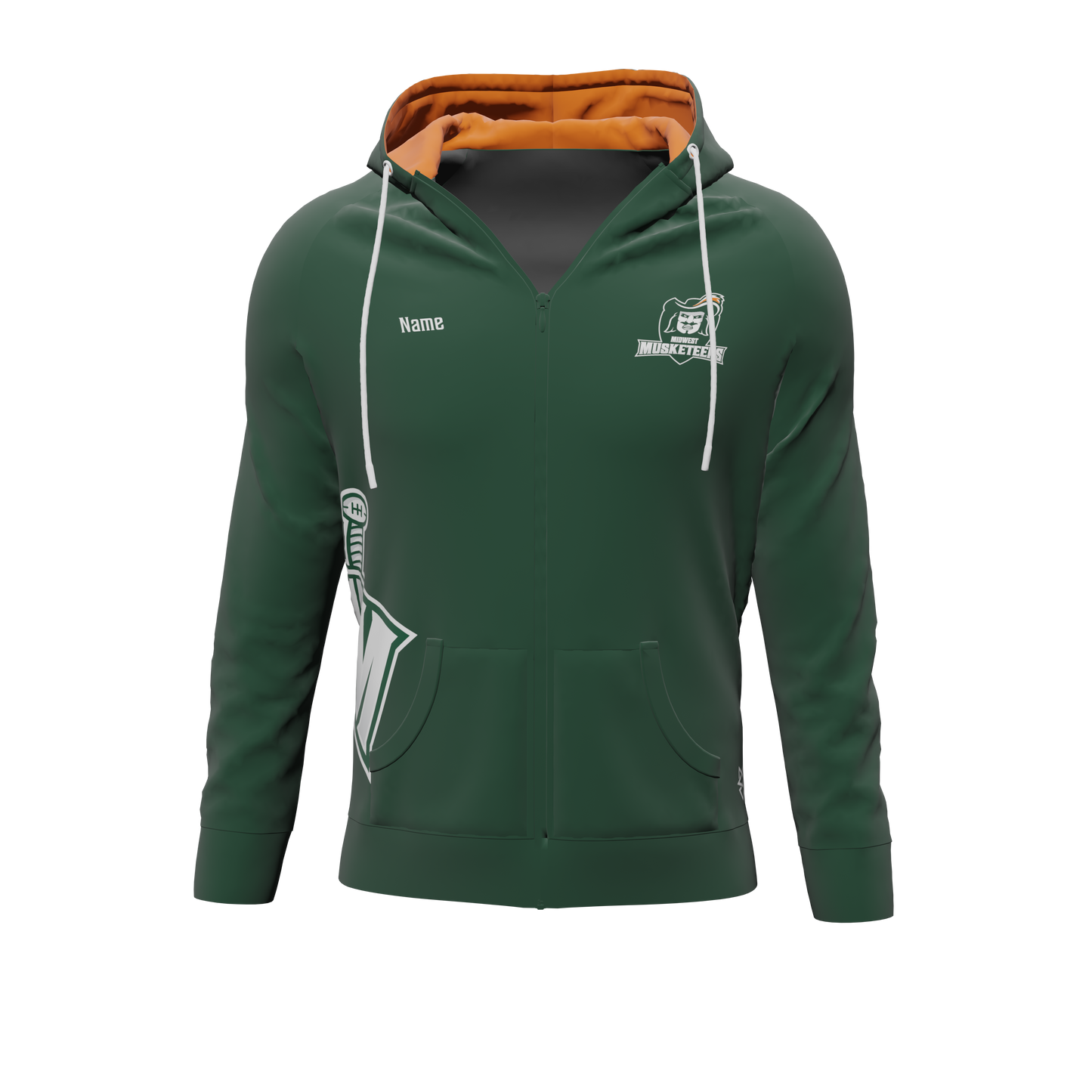 Hoodie ZIP - Midwest Musketeers - SponsorWorld