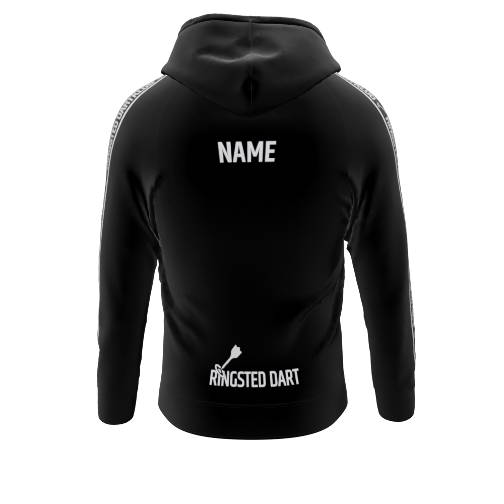 Bomulds Hoodie ZIP - Ringsted Dart (Sort) - SponsorWorld