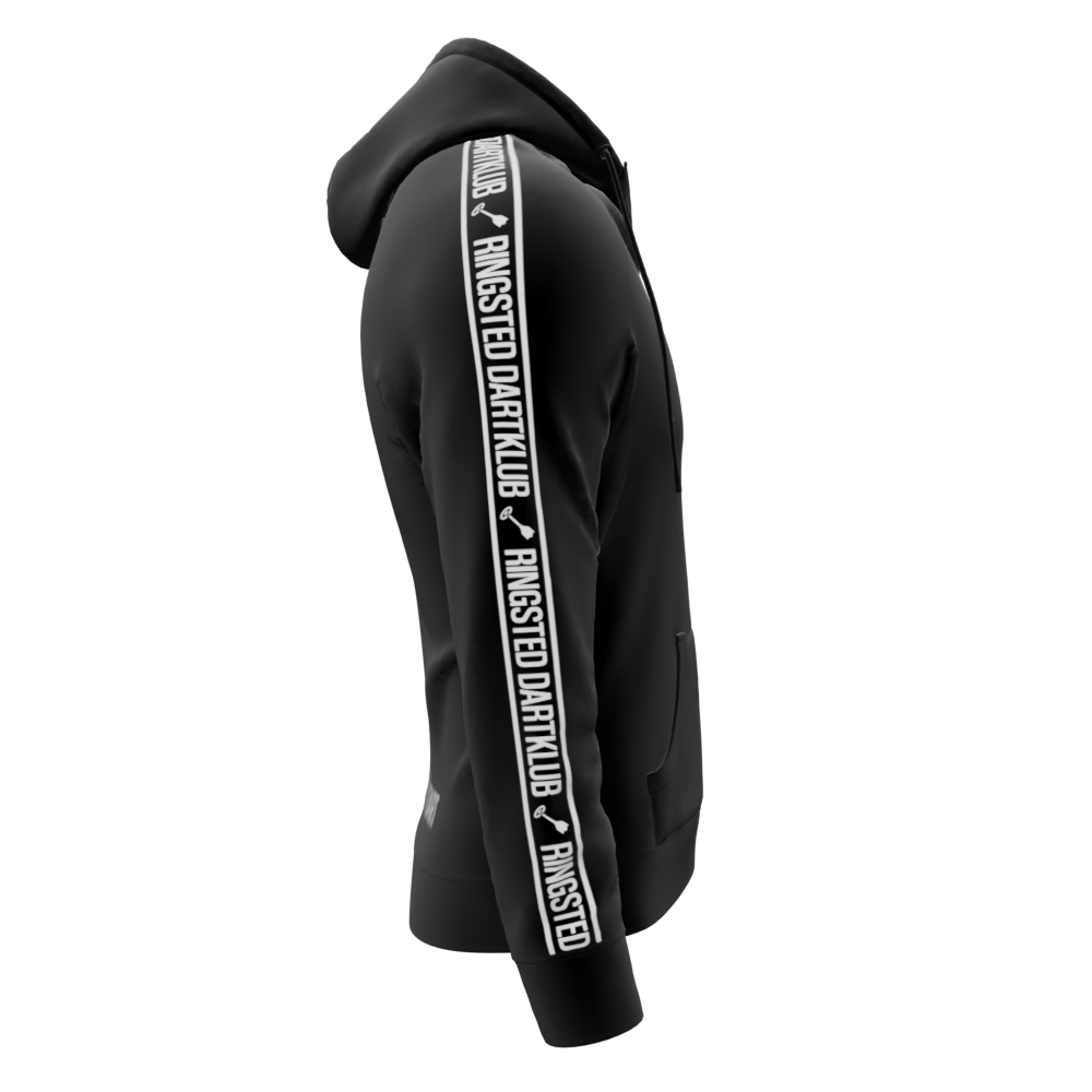 Bomulds Hoodie ZIP - Ringsted Dart (Sort) - SponsorWorld