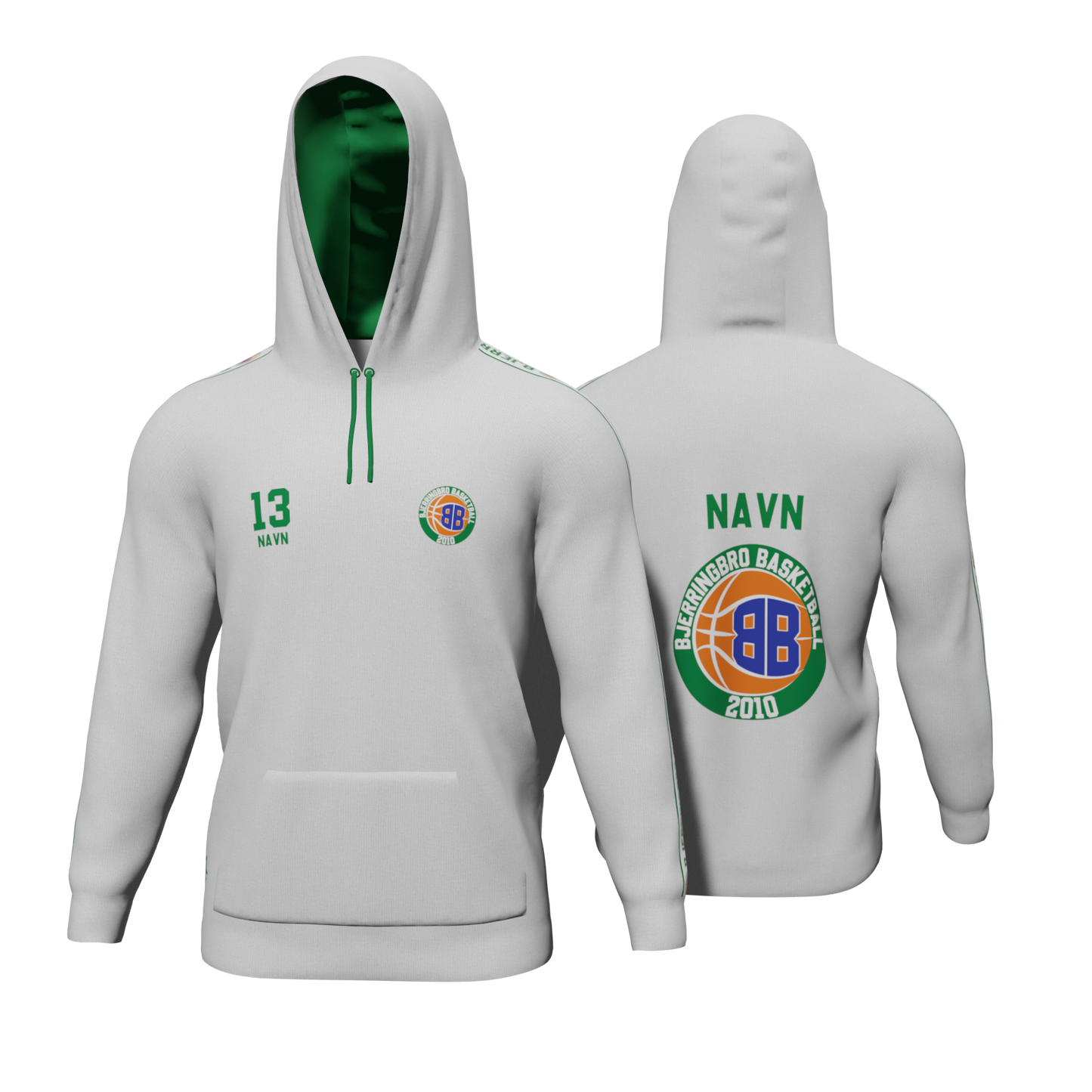 Bomulds Hoodie - Bjerringbro Basketball - SponsorWorld