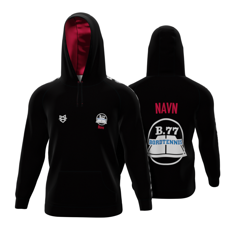 Bomulds Hoodie - B77 Bordtennis - SponsorWorld
