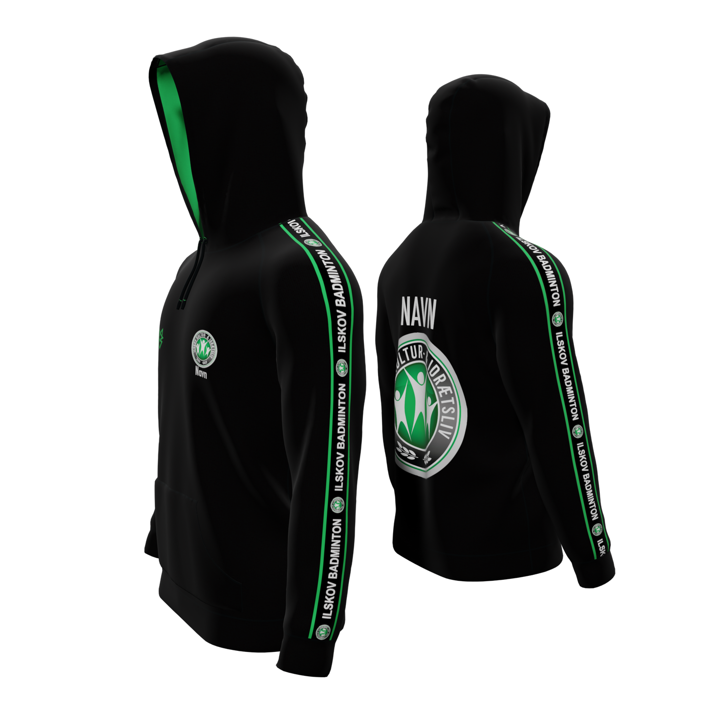 Bomulds Hoodie - Ilskov Badminton - SponsorWorld