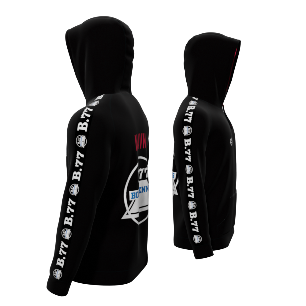 Bomulds Hoodie - B77 Bordtennis - SponsorWorld