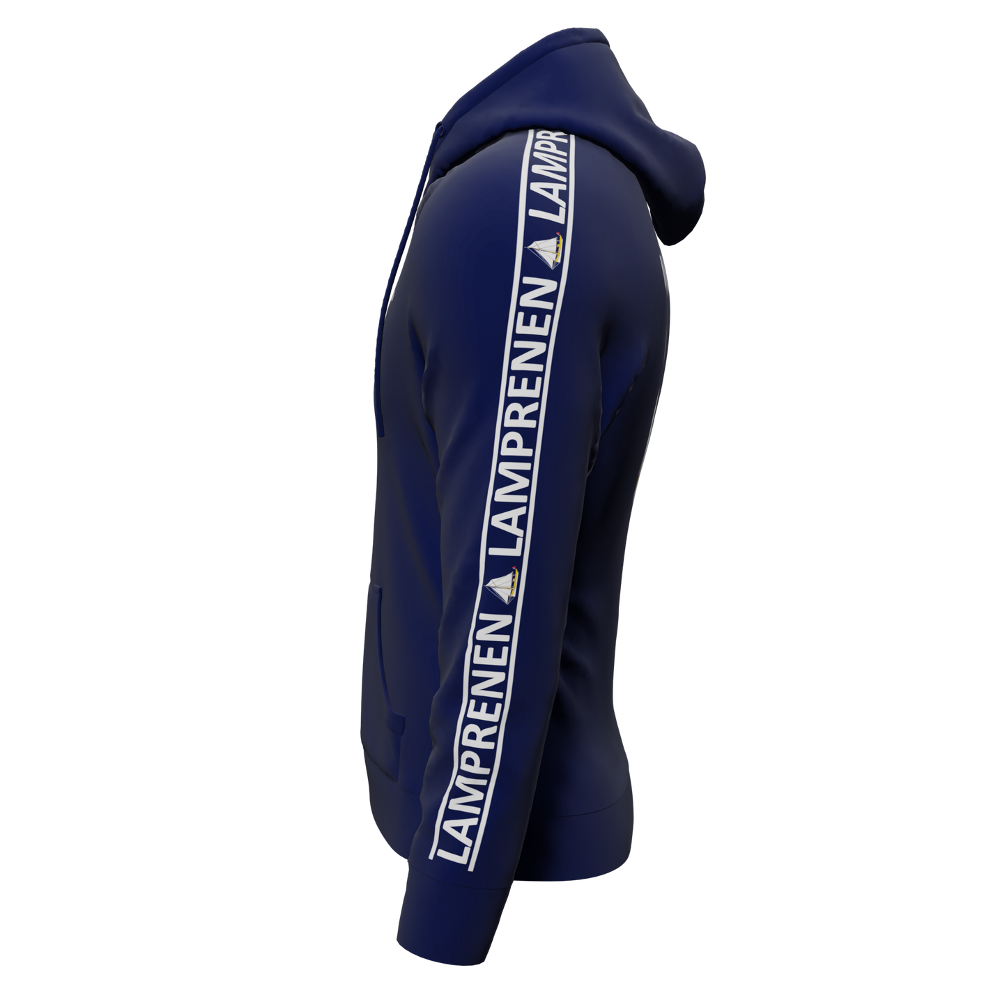 Bomulds Hoodie Zip - Stripe ID - Voksen - Sunds Lamprenen - SponsorWorld
